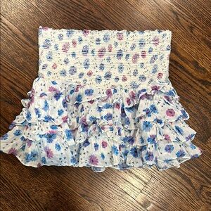 Love Shack Fancy, Size Large, Floral Ruffle Skirt (19)